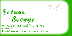 vilmos csenyi business card